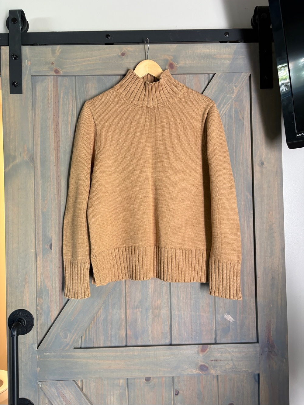 J. Crew Camel Mock Neck Sweater